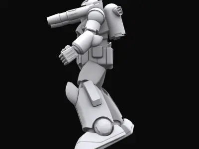 Gundam mobile suit MS RX 77 2 model 3D model