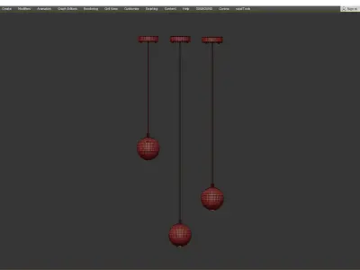 Bonn chandelier Low-poly 3D model