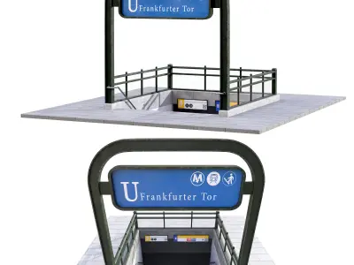 Metro Entrance 03 Low-poly 3D model