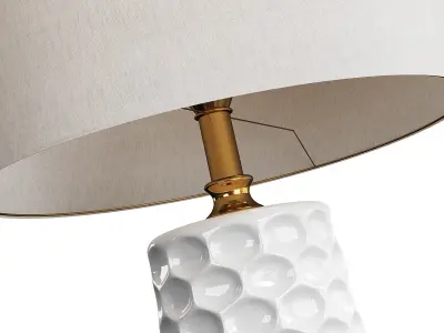 Uttermost Sesia White Honeycomb Table Lamp Low-poly 3D model