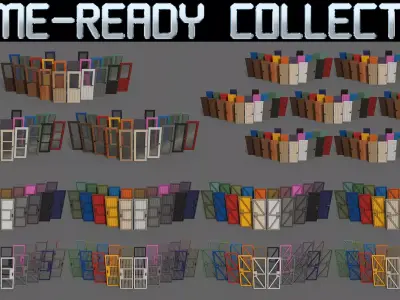 PBR Doors 3D Model Pack