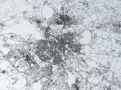 Yekaterinburg Road Network and Streets 3D model