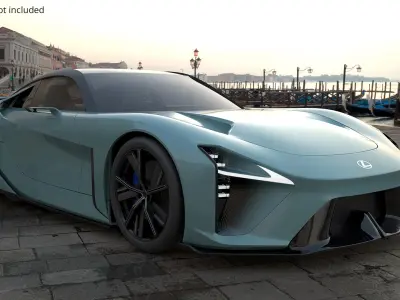  Lexus Future Sport Concept Vehicle Turquoise Simplified 