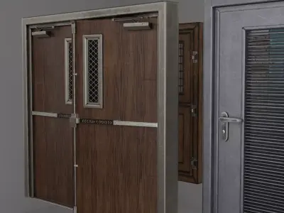 Low-Poly Doors Collection Low-poly 3D model