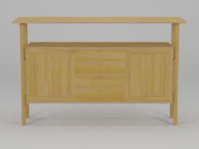 PROTO Cabinet 135x37x85 Low-poly 3D model