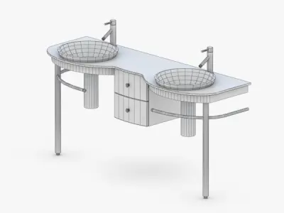 1568 - Sink Low-poly 3D model