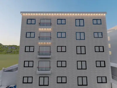 1 unit of housing complex Free 3D model