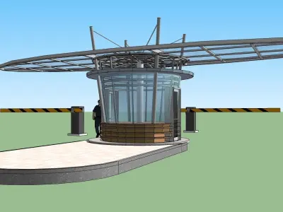 Security booth 3d model 3D model