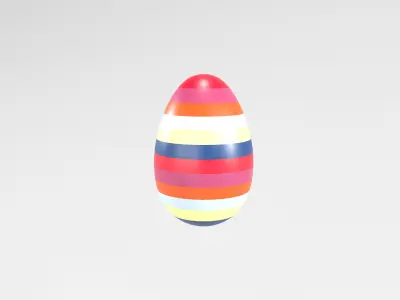 Easter Egg v1 Pack 01 Low-poly 3D model
