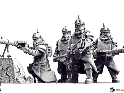 Valour Korps - Shock Infantry Heavy Weapons 3D print model