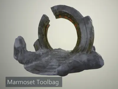 Winter Portal Low-poly 3D model