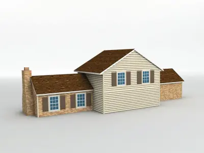 House 4 Low-poly 3D model