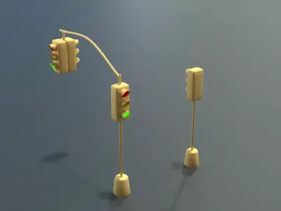 Traffic Light 3D Model Low-poly 3D model