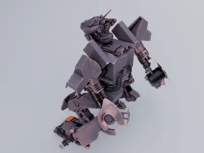 MECHA WARRIOR RIGGING 3D model
