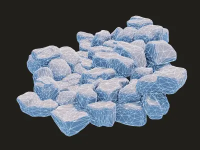 Stylized Rock Pack  16 Rocks game ready Low-poly 3D model