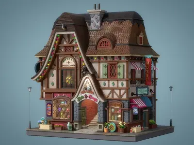 Cartoon House 19 3D model