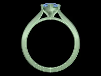 Iight Weight Engagement Ring 3D print model 6