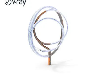 Metal Sculpture Rings Model Pack Low-poly 3D model