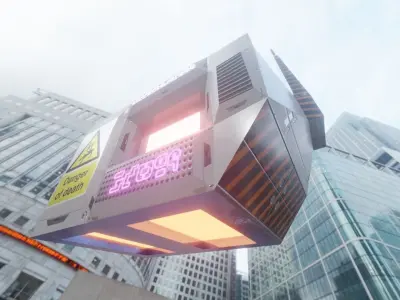 Flying Robot Free low-poly 3D model