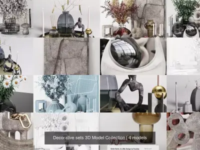 Decorative sets 3D Model Collection 3D Model Pack