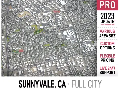 Sunnyvale Low-poly 3D model