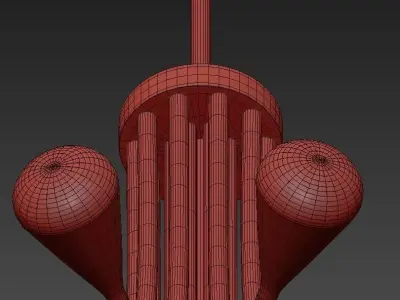 Globo Five Light Chandelier 3D model