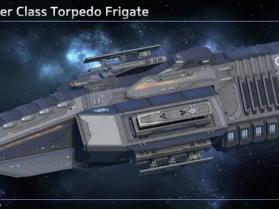 Spaceship Frigate Collection II 3D Model Pack