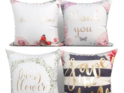 50 Decorative set pillow 350-399 3D model