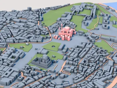 Hagia Sophia Grand Mosque in Istanbul Turkey  3D model