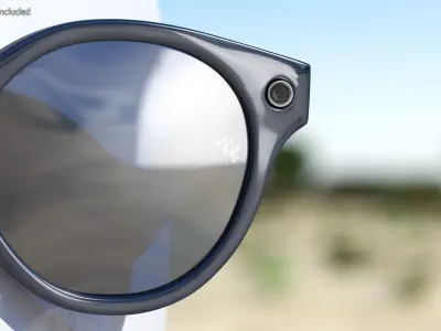 Ray Ban Stories Round Smart Glasses Dark Blue 3D model