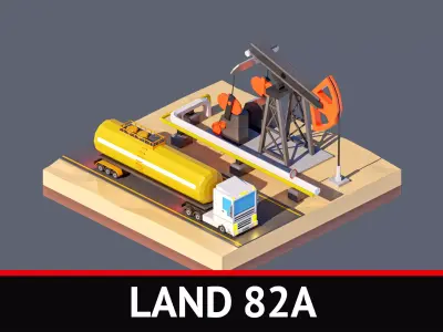 land 82A Low-poly 3D model
