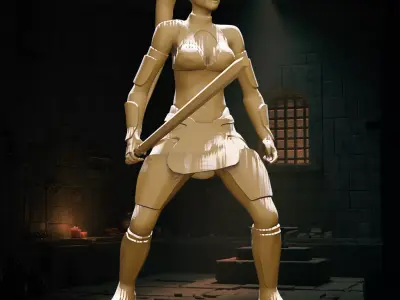 Female Alien Force Dark Side User 3D print model