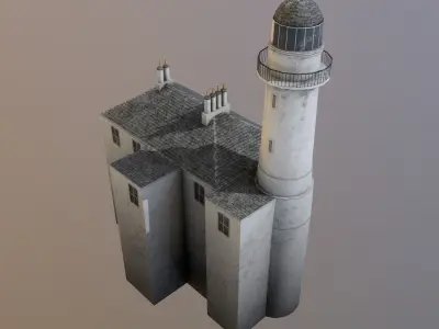 Toward Point Lighthouse Low-poly 3D model