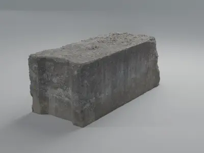 Roadblock Low-poly 3D model buy