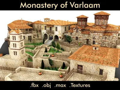 Monastery of Varlaam- 3d Model
