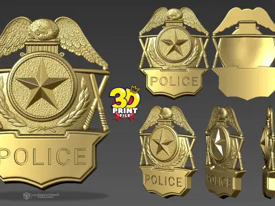 3D print models of MichaelJacksons jacket arm badges- SuperBowl  3D print model