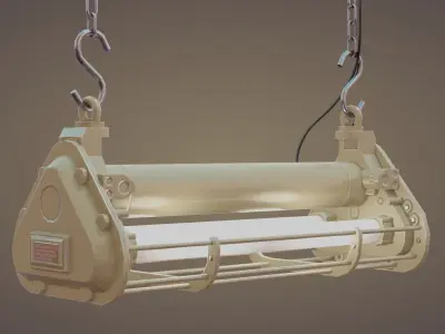 Industrial NeonTube Low-poly 3D model