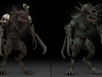 Serpens Dragon Rigged Game Ready Low-poly 3D model