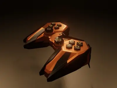 Gamepad - Scifi Low-poly 3D model
