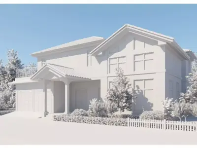 American style villa 3D model