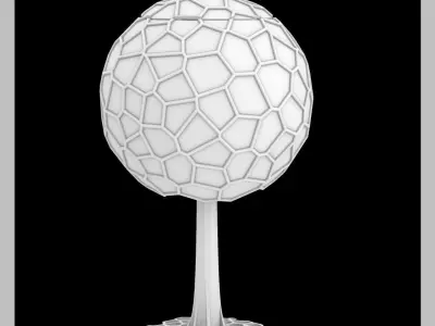Tree Voronoi Art Lampshade  3D print model