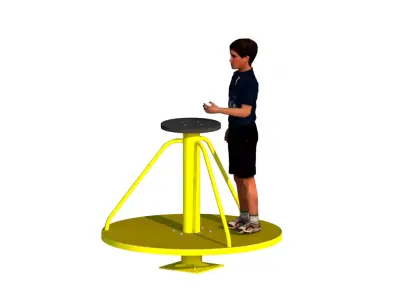 Kids Outdoor Playground Rotary Platform 3D model