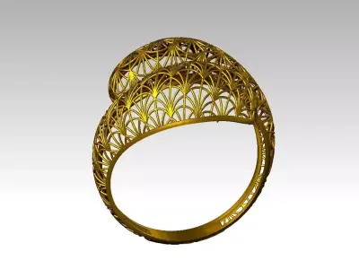 BEAUTIFUL LIGHT WEIGHT RING READY TO PRINT 3D print model