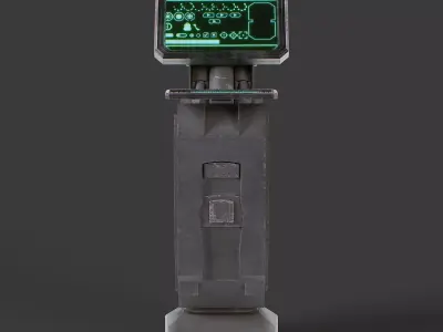 scifi stand Low-poly 3D model