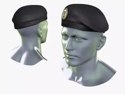 Special Forces Beret Low Poly Low-poly 3D model