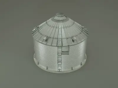 Grain Silo 3D Model 3D model