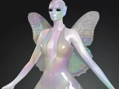 Doctor Who Inspired Alien  Translucent Sci-Fi Character Model 3D model