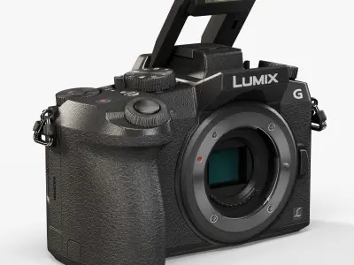 Panasonic Lumix DMC-G7 mirrorless digital camera Low-poly 3D model