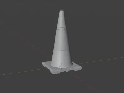 Traffic Cone 3D model 19
