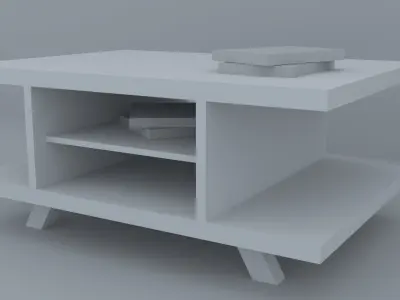 Modern Table low poly Free low-poly 3D model